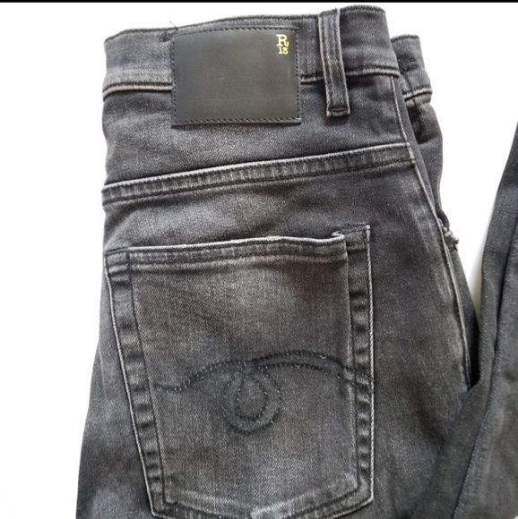 R13 High Rise Skinny Jeans Size 27 Faded Black - Picture 2 of 8